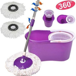 S.A.M Shop Philippinesno1 360° Rotating Head Easy Magic Floor Mop Bucket 2 Head Microfiber Spinning (2)