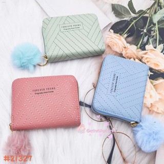 Wallets℡✵☸Korean style Foreveryoung design ladies mini wallet short wallet coinspurse