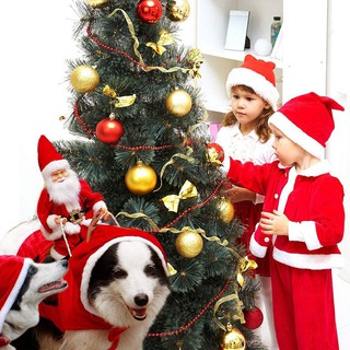 Cute Xmas Pet Costumes Funny Santa Claus Riding A Deer Coat For Dogs Cats Novelty Clothes Christmas