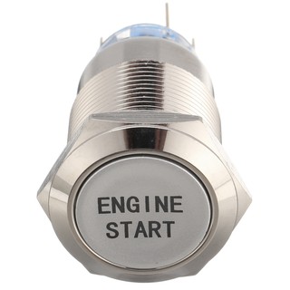 Metal Momentary Engine Start Push Button Switch LED_Ap
