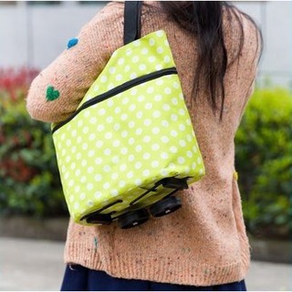 Foldable Shopping Bag With Wheels / Many Color (4)