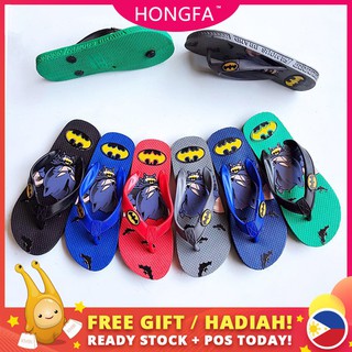 shoes for man❁Spider man bat man avengers super man cartoon slippers for kids boys cod hf211 (1)