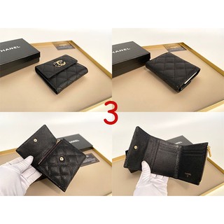 chanel New Women Short Wallet Leather Small Clutch Purse Card Holders (4)