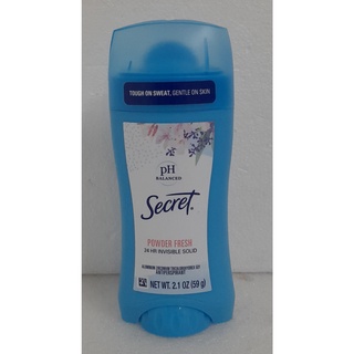 Secret PH Balanced Powder Fresh 24hr Invisible Solid Antiperspirant Deodorant 59g