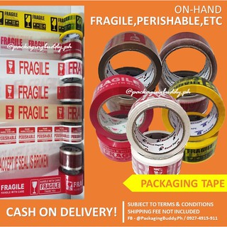 Packaging Tape (Fragile, Perishable, Do Not Accept If Seal Is Broken, Masking) | @foodcartbuddies