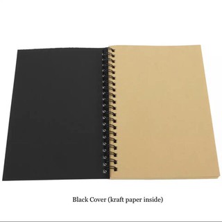 Spiral Notebooks Kraft and Black cover (6)