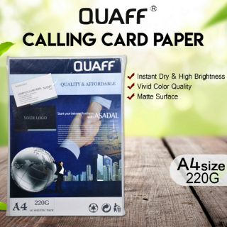 QUAFF calling card paper 220gsm/250gsm