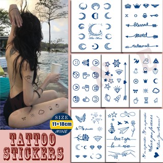 【MINE】 Tattoo lasts to 15 Days Temporary Tattoo Magic Sticker Waterproof long lasting