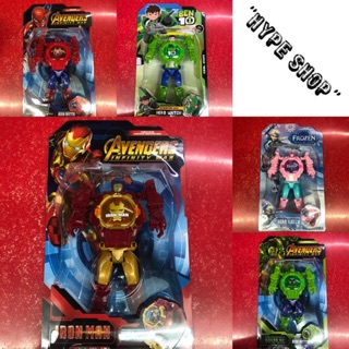 Transforming Robot Watch Toys LED Digital Watch 2In1 Avenger
