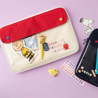 Hot NEW Snoopy Canvas Pvc Laptop Storage Pack 11/13 Inch Ipad Tablet Plush Liner Pack