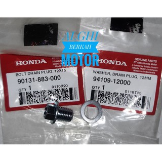 Bolt Drain Plug 12x15 and Washer Drain Plug 12mm for Honda PCX 150 Vario Beat Spare Part