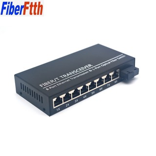 1000M 8 Port Fiber Media Converter Gigabit Fiber Switch Single Mode Converter Ethernet Optical Media Converter