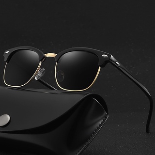 Square Frame Sunglasses Vintage Polarized Classic Rice Nail Sunglasses Men's and Women's Trendy UV Protection UV400 Sunglasses