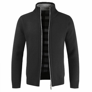 Fashion Men Cardigan Sweater Autumn Thickened Warm Sweater Mens Knit Jacket Casual Long Sleeve