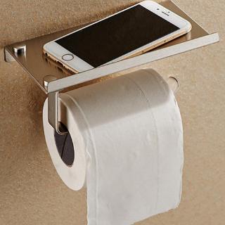 Bathroom Toilet Roll Paper Holder Wall Mount Stainless Steel Bathroom Wc Paper Phone Holder