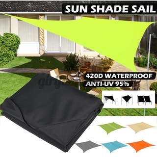 Sun Shade Sail Waterproof 420D Oxford Polyester Canopy Cover Awning Outdoor 2m*3m