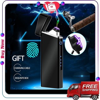 Classic Dual Arc Lighter Rechargeable Zippo Style Windproof Plasma Arc Electronic & Electric Lighter