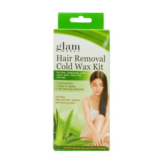 Glamworks Hair Removal Cold Wax Kit Aloe and Vitamin E 50g