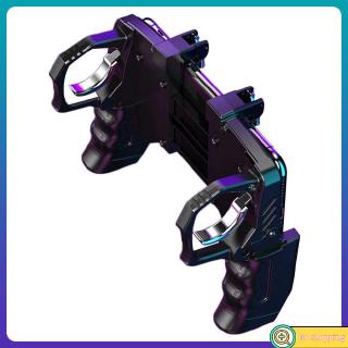 【CB-coolboy】K21 PUGB Helper 4 Finger Linkage Game Handle Peace Elite Fast Shooting Button Controller for PUBG Rules of Survival Game Trigger Joystick Gamepad for iOS Android Phone