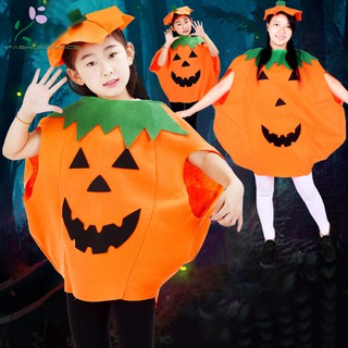 Cute Halloween Pumpkin Dress for Kids Adults Game Performance Costume Party Cosplay Clothing (2)