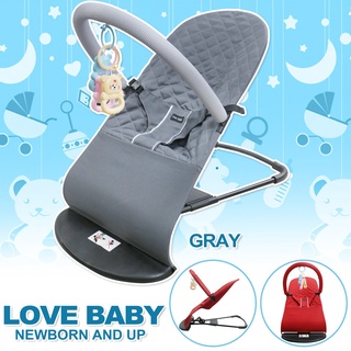 ❧❈Baby Love Love Baby Foldable Soft Newborn Baby Bouncing Chair Seat Safety Balanced Rocking Bouncer