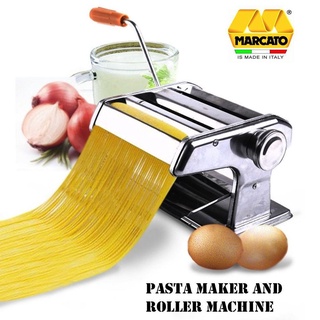 food๑✹AMPIA mercato 150 Dough Maker, Fresh Noodle Maker Stainless Steel 7 Pasta Maker Roller Machin