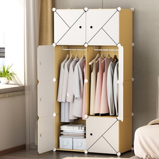 Simple Wardrobe Rental Room Modern Simple Single Bedroom Small Dormitory Assembly Plastic Storage Cabinet (1)
