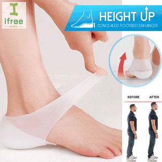 【sale】 1 Pair Concealed Footbed Enhancers Invisible Height Increase Silicone Insoles Pads