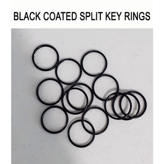 Black Coated Split Key Rings