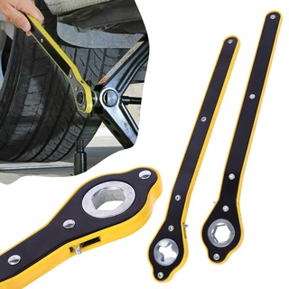 Adjustable Auto Labor-Saving Jack Ratchet Wrench Garage Tire Wheel Lug Wrench Handle Repair Tool