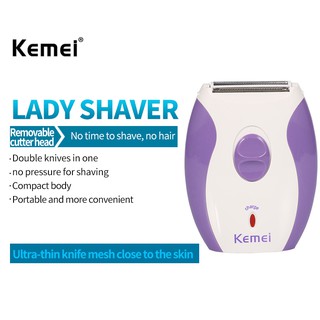 COD Kemei Rechargeable Women Epilator Electric Shaver Razor Hair Removal Lady Shaver