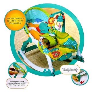 Karakids Newborn to Toddler Vibrating Rocker Chair with Calming Vibrations (Green) (2)