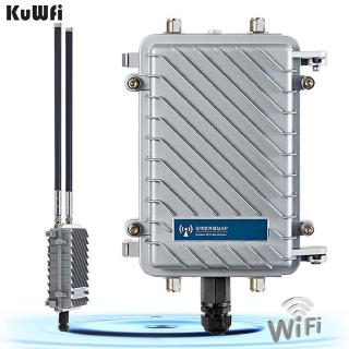 KuWFi High Performance 300Mpbs 2.4G Outdoor CPE/AP Waterproof Outdoor Base Station Access Point with 8dBi Panel Antenna Support Wireless AP/Gateway/WiFi Repeater/Bridge/WISP
