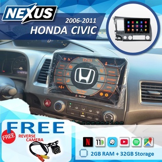 Nexus Android 12 Head Unit Car Stereo Honda Civic FD 2006 2007 2008 2009 2010 2011