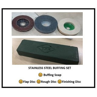 Stainless Steel Buffing / Polishing Set (Buffing Soap, Flap Disc, Rough Disc, Cloth Disc) set
