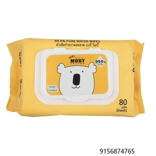 Baby Moby 99.9% Water Wipes 80 Sheets (12 packs)
