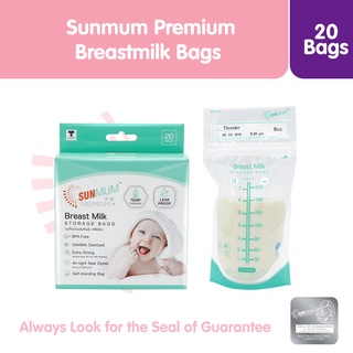 SUNMUM Premium Breast Milk Storage Bags 8oz (20 Bags)