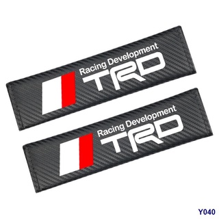 ☄✇﹍2Pcs/Set Carbon fiber Seat belt Shoulder Pads Covers for Toyota TRD