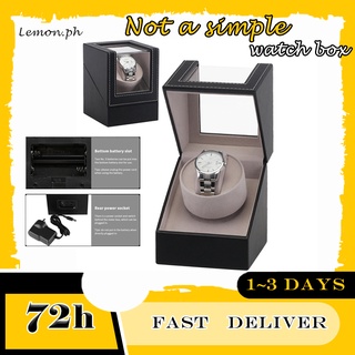 Automatic Watch Winder Storage Display PU Leather Watch Box Rechargeable Jewelry Case Organizer
