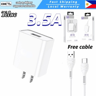 【Free Cable】TELUC QC4.0 3.0 Fast Charger Mini Universal Charger Quick Charger Micro/Lightning/Type-C