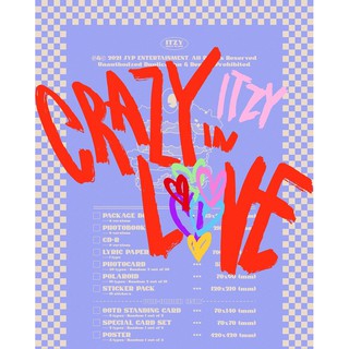 [PRE-ORDER] ITZY - CRAZY IN LOVE - 1ST ALBUM (Random Ver.)
