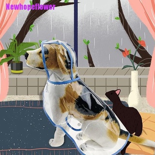 [{NFPH}] Waterproof Dog Raincoat With Hood Transparent Pet Dog Rain Coat Clothes For Pet
