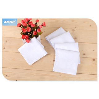 12 PCS Plain White Handkerchiefs (42*42cm)