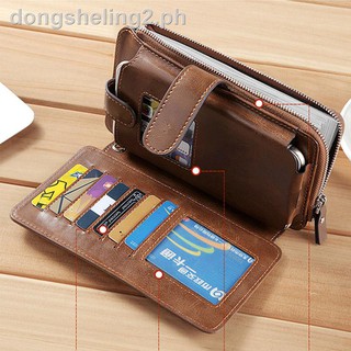 Kangaroo men s wallet, long zipper handbag, large capacity mobile phone bag, multi-function card holder, men s clutch wallet, wallet