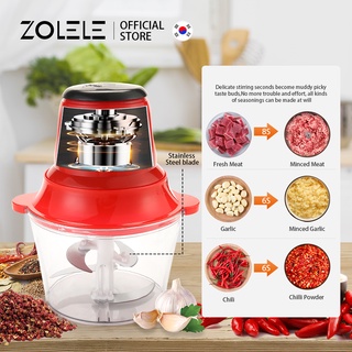 ZOLELE 2L Electric Food Chopper Meat Grinder Household Kitchen Fast Processor Machine (2)