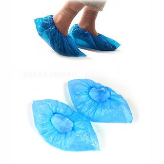 100PCS Non-Slip Blue Shoe Guys Premium Disposable Shoe Covers Water Resistant Heavy Duty Boot (4)