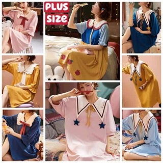 Nightwear Pajamas Summer Cotton Plus Size Snow White Home Dress for Pregnant Women and Students