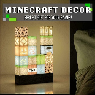Minecraft Building Block Light -Desk Lamp Bedroom Ningt Light Kid Toy Gift