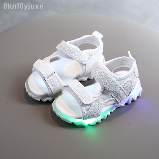 ▬✶Summer Kids Sandals Fashion Baby Girls Boys Bling Led Light Luminous Sport Sandals Shoes Unisex Ch