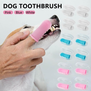 Pet Finger Toothbrush Dog Toothbrush Silicone Oral Cleaning Dental Cleaning Dog Pet (1)